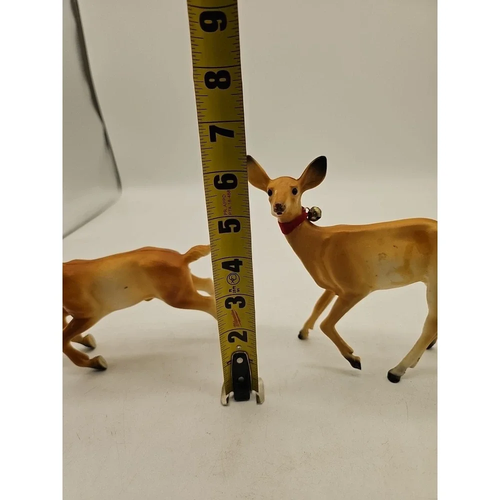 VTG 2 HARD Plastic BLOW Mold DEER Buck DOE Fawn REINDEER Hong Kong‎ XMAS Rudolph